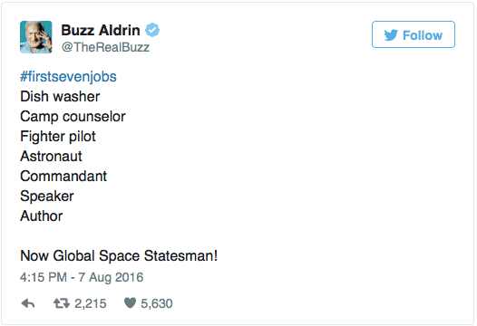 Buzz Aldrin #firstsevenjobs